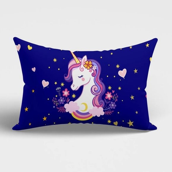 pepme Other - Purple Unicorn printed kids pillow, 18x12